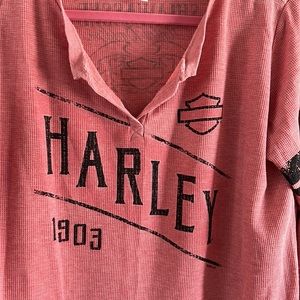 Harley Davidson distressed /muted red size XL new no tags. P2P 22 in.